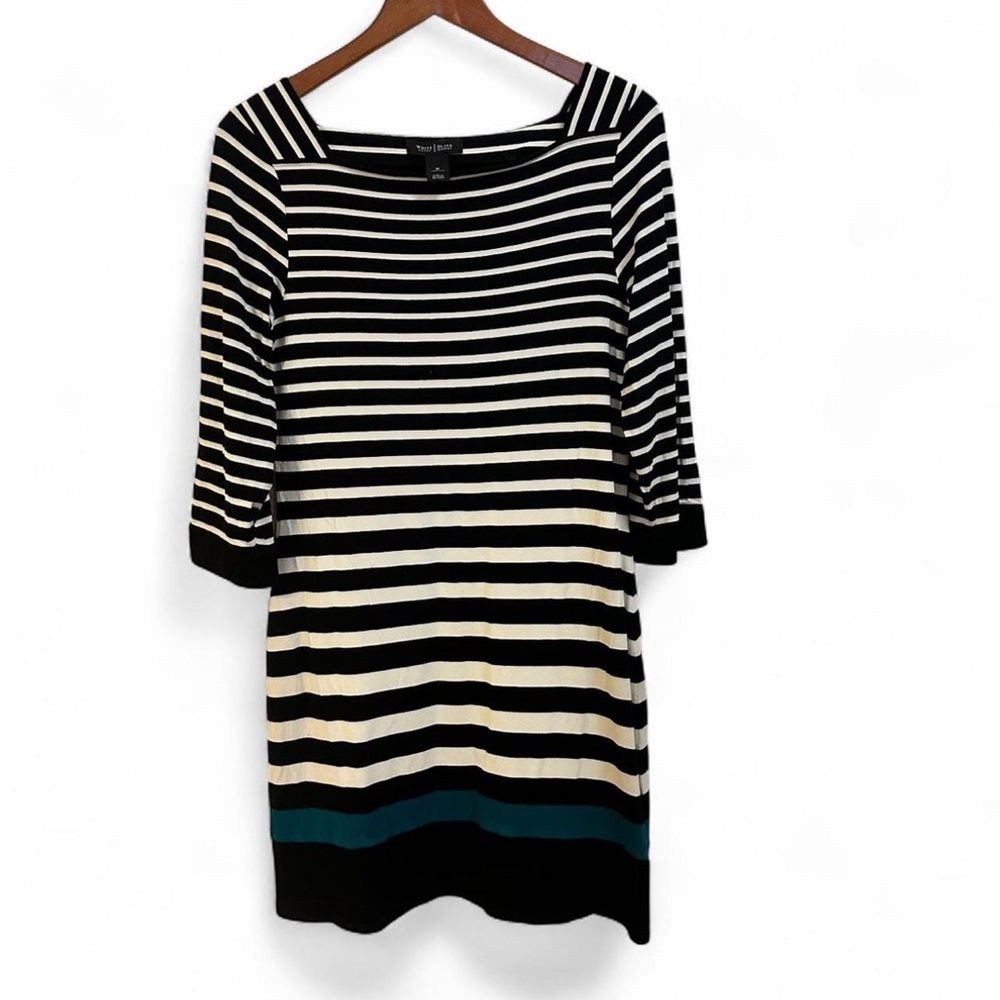 White House Black Market Striped Sheath Dress Medium
